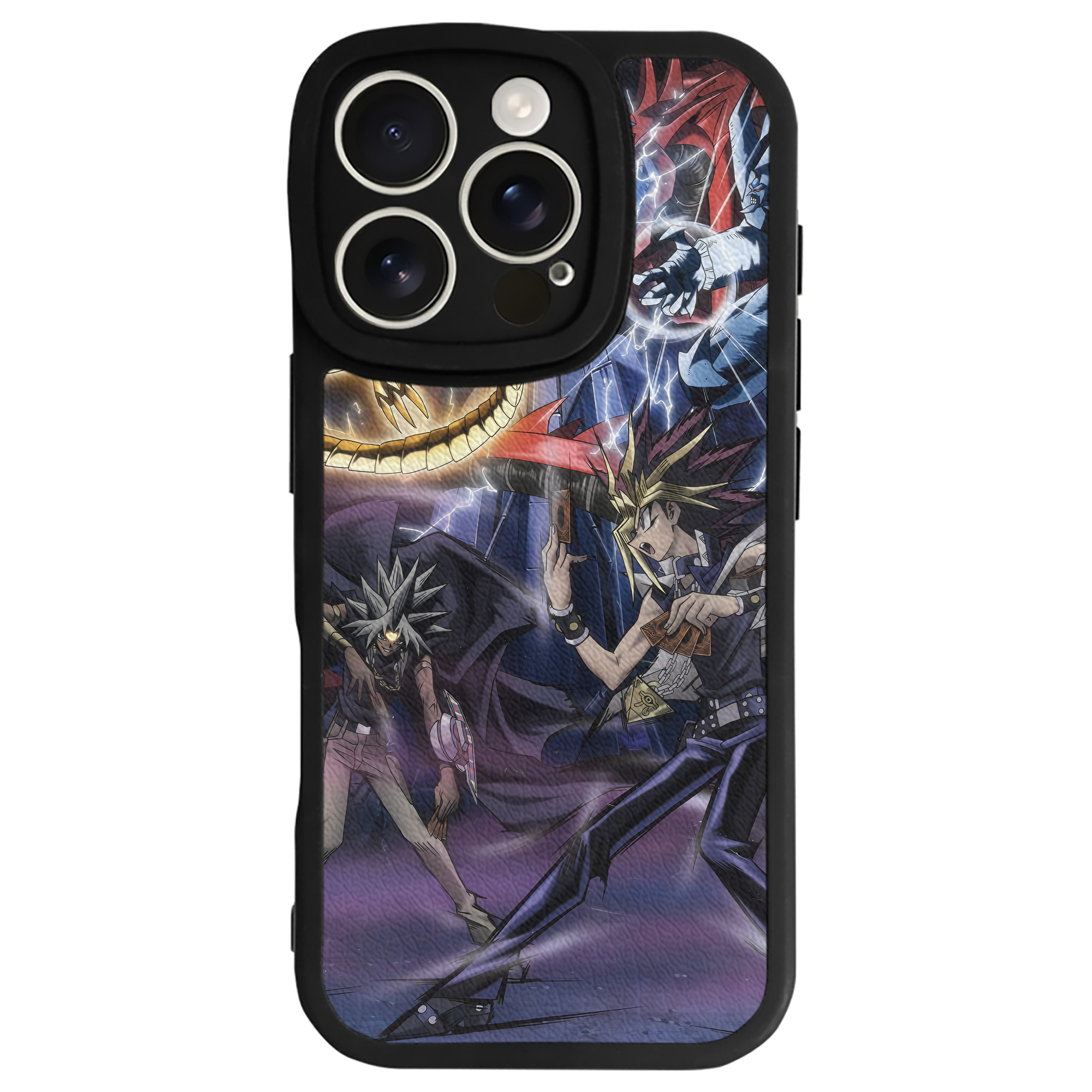 （画像用） 遊☆戯☆王 Yu-Gi-Oh! 【iPhone 16シリーズ対応】シリコンスマホケース（レザー調） 材質：シリコン